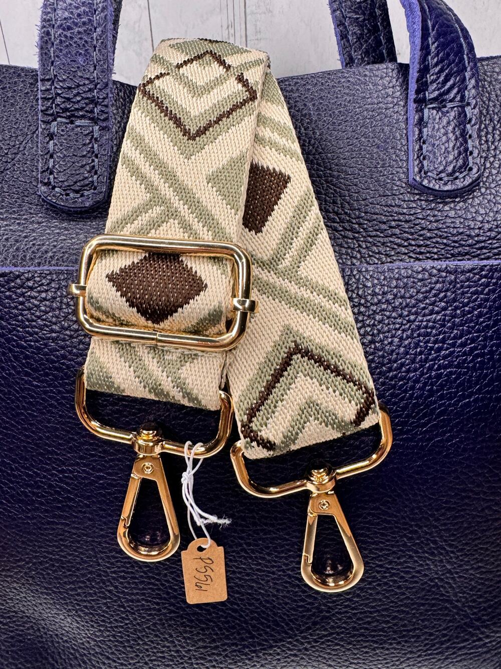 Argyle Brown Tan Green Crossbody Purse Strap Bag Strap Guitar Strap New